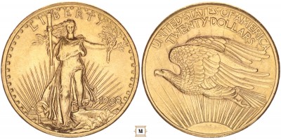 USA 20 dollár 1908 