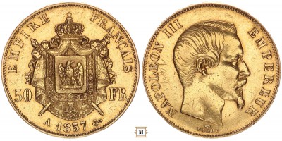 Franciaország 50 frank 1857 A