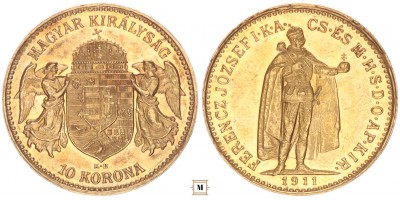 Ferenc József 10 korona 1911 KB
