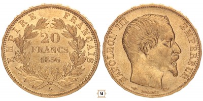 Franciaország 20 frank 1856 A