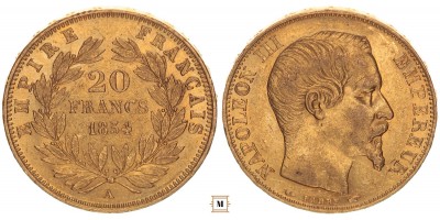 Franciaország 20 frank 1854 A