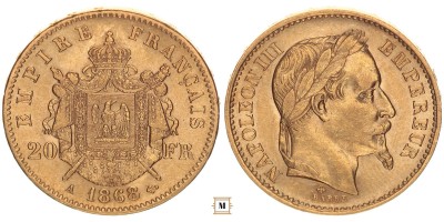 Franciaország 20 frank 1868 A
