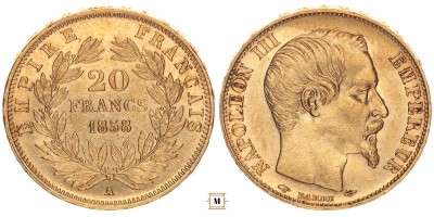 Franciaország 20 frank 1858 A
