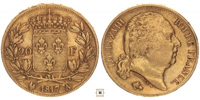Franciaország 20 frank 1817 A