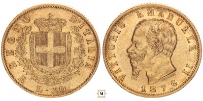 Olaszország 20 lire 1876 R