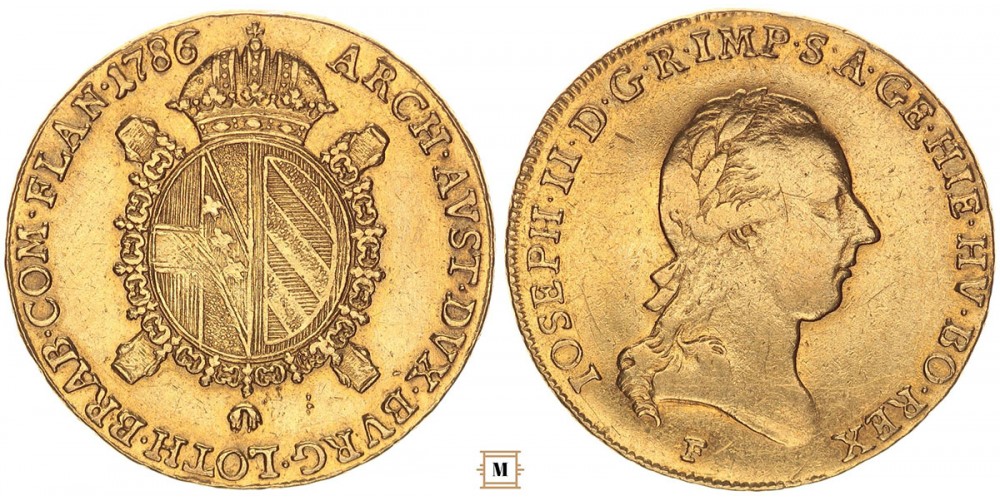 Ausztria-Németalföld 2 souverain 1786 F