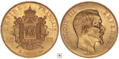 Franciaország 50 frank 1855 A