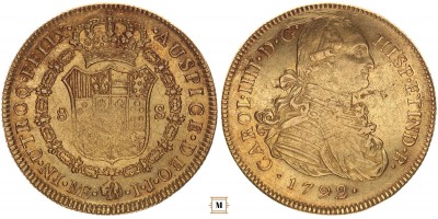 Peru 8 escudos 1792 Lima
