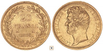 Franciaország 20 frank 1831 A