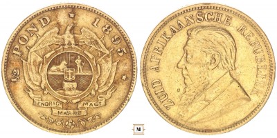 Dél-afrikai Köztársaság 1/2 font 1895