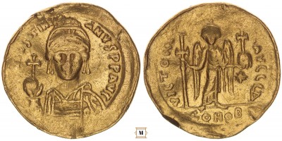 Bizánc, I. Justinianus 527-565 solidus Konstantinápoly