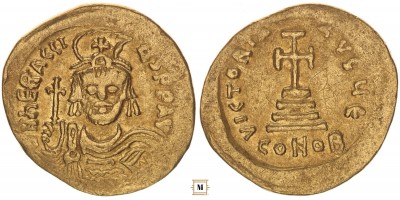 Bizánc, Heraclius 610-641 solidus, Konstantinápoly