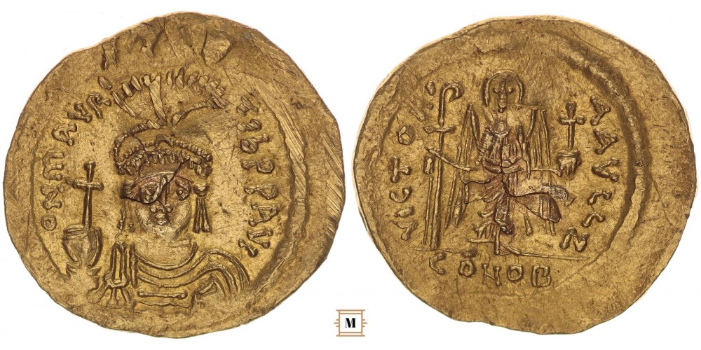 Bizánc, Mauricius Tiberius 583-601 solidus, Konstantinápoly