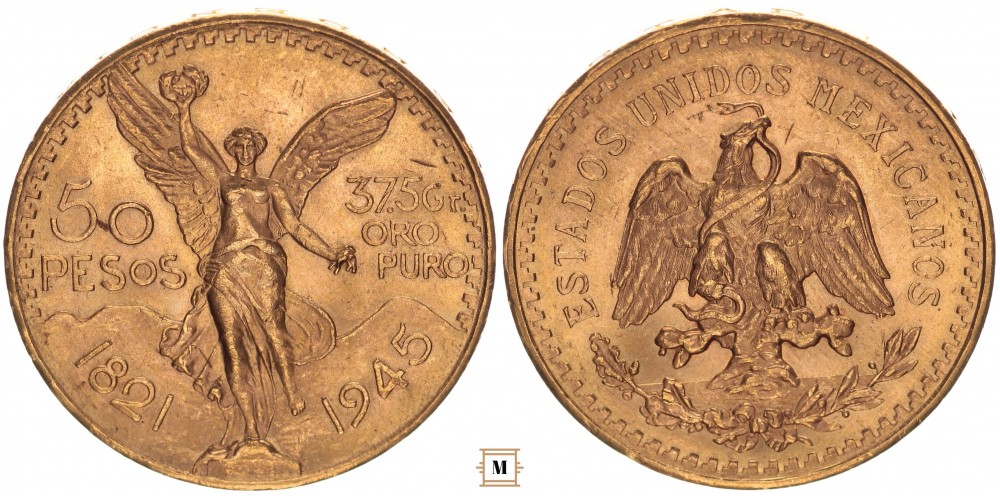 Mexikó 50 Pesos 1945
