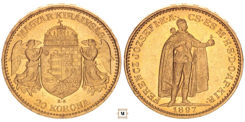 Ferenc József 20 korona 1897 KB