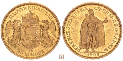 Ferenc József 20 korona 1899 KB