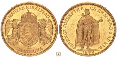 Ferenc József 20 korona 1898 KB