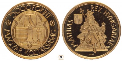 50000 forint Mátyás Király 1990 BP