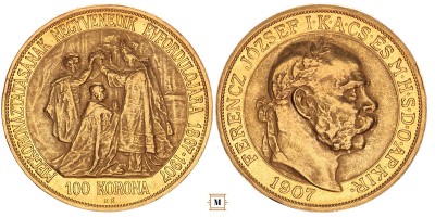 Franz Joseph 100 korona 1907 KB
