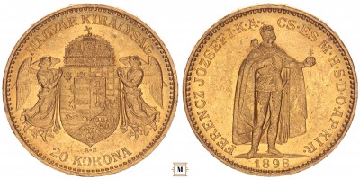 Ferenc József 20 korona 1898 KB