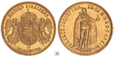 Ferenc József 10 korona 1908 KB