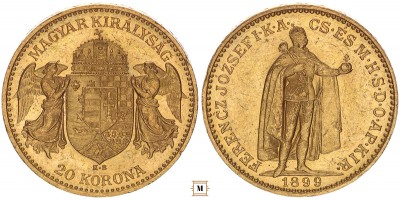 Ferenc József 20 korona 1899 KB