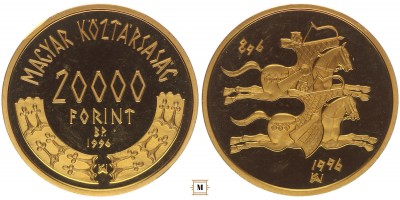 20000 forint Honfoglalás 1996 BP