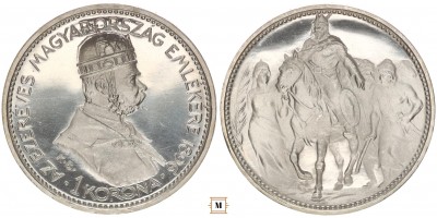 Ferenc József milleniumi 1 korona 1896 KB ARTEX
