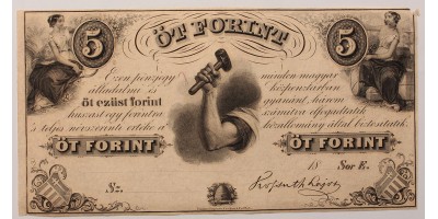 Kossuth 5 forint 1852