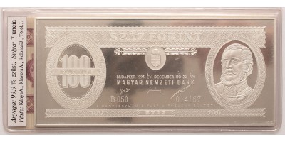 100 forint ezüst bankjegy 1995 BP
