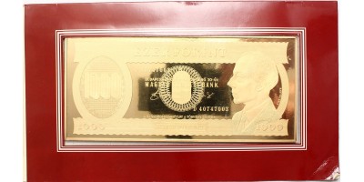 1000 forint aranyozott ezüst bankjegy 7 uncia 1992 BU