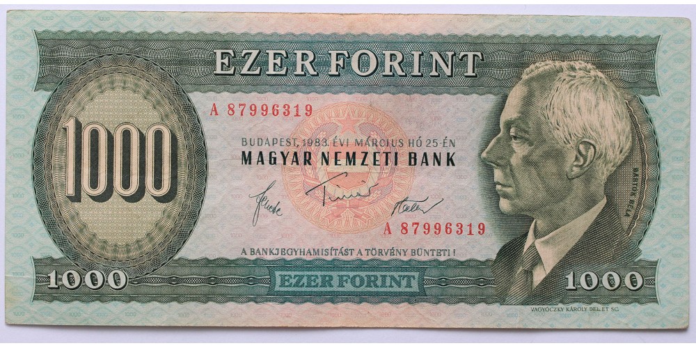 1000 forint 1983 A