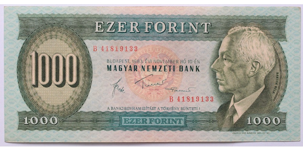 1000 forint 1983 B