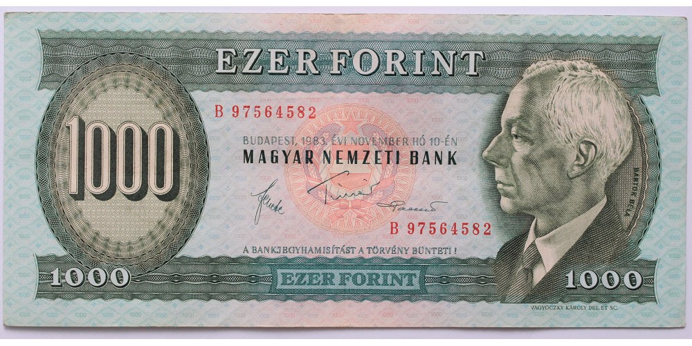 1000 forint 1983 B