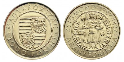 Zsigmond aranyforint 2000 Forint 2016