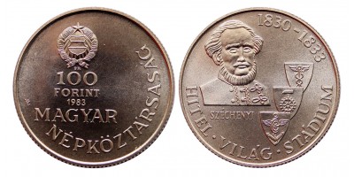 100 forint  Széchenyi István 1983  BU