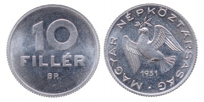 10 fillér 1951 BP