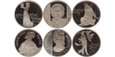 200 forint Festők sor 1976-1977 PP 6db