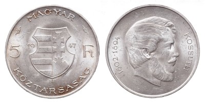 Kossuth 5 forint 1947 BP