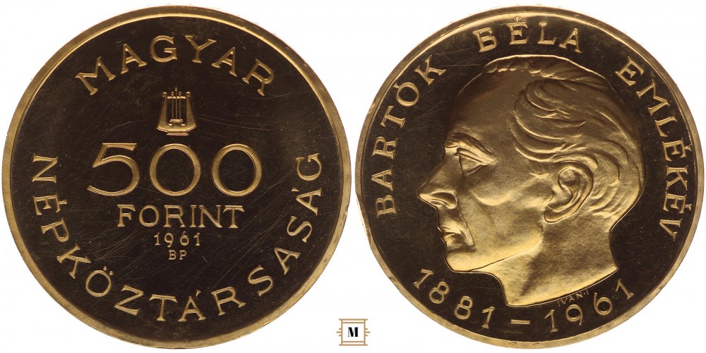 500 forint Bartók Béla 1961 BP