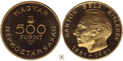 500 forint Bartók Béla 1961 BP
