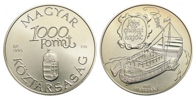 1000 forint Régi Dunai Hajók 1995 (Hableány) BU