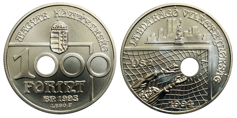 1000 forint Labdarúgó VB USA 1993 BU