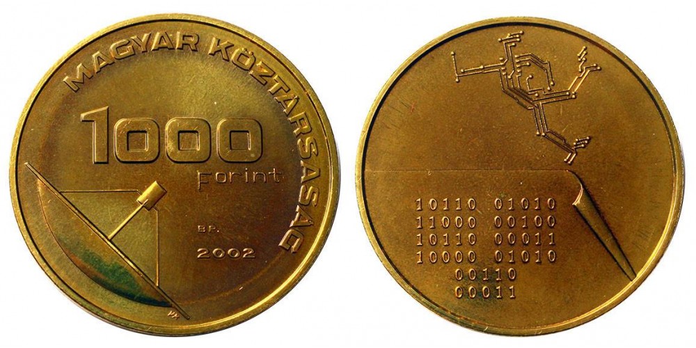 1000 forint üzenet érme 2002 BU
