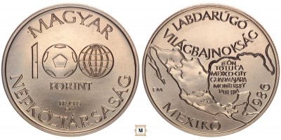 100 Forint Labdarúgó VB 1985