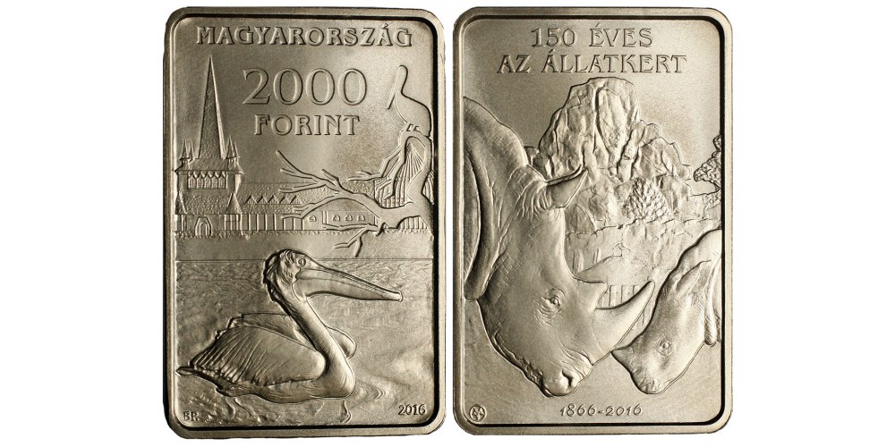 2000 forint 150 éves a Budapesti Állatkert 2016