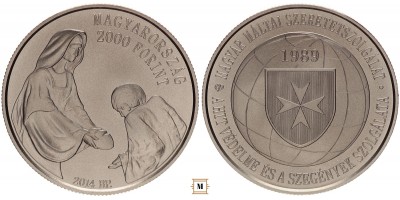 2000 forint Magyar Máltai Szeretetszolgálat 2014 BU