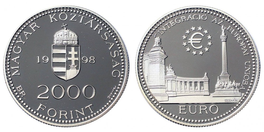 2000 Forint Integráció az Európai Unióba (EURO II.) 1998 PP