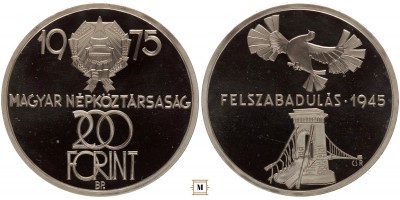 200 forint Felszabadulás 1975 PP