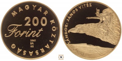 200 forint János Vitéz 2001 PP
